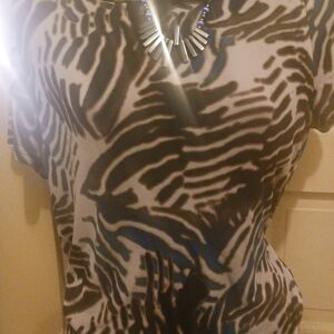 East 5th Black and Blue Patterned Skirt Set